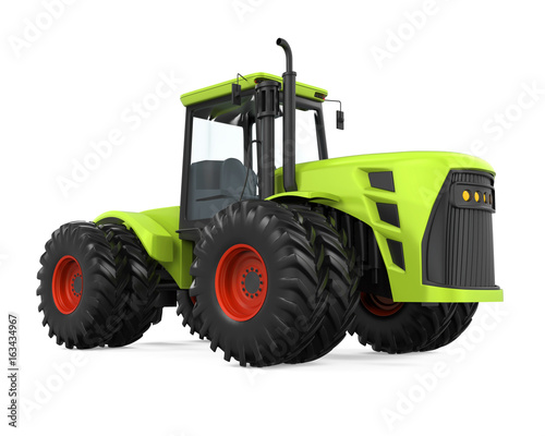 Green Tractor Isolated