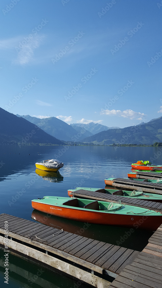 Zell am See, Zeller See, See, Boot, SalzburgerLand, Pinzgau, Bootverleih, Kitzsteinhorn, Berge, Kaprun