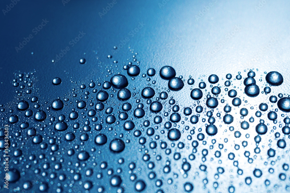 Blue abstract background, water dtops