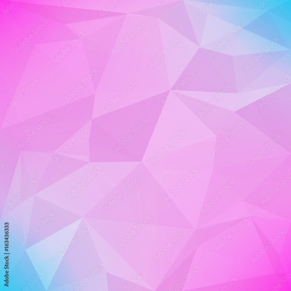 Gradient abstract square triangle background. Tender smooth polygonal backdrop for business presentation. Soft gradient color transition for mobile application and web. Trendy geometric banner.