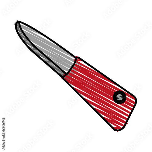 jackknife doodle over white background vector illustration