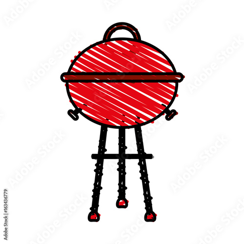 roaster doodle over white background vector illustration