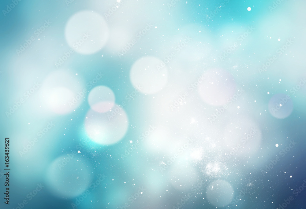 Obraz premium Winter snowy blue blurred background.