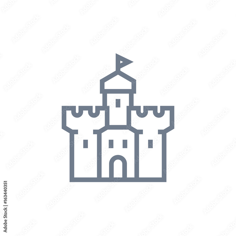castle, fortress icon on white castle, fortress icon on white