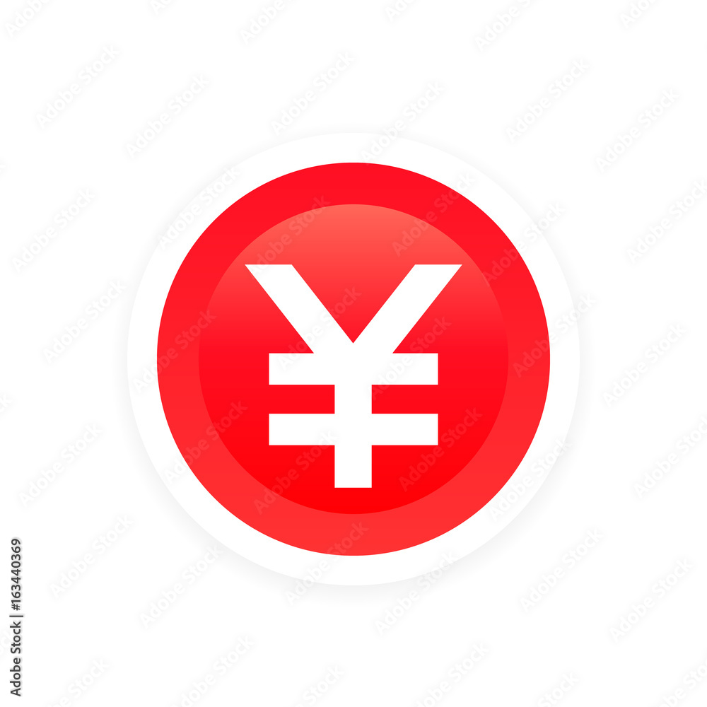 Obraz premium chinese yuan vector symbol