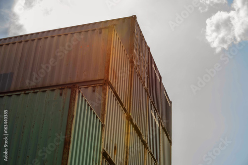 container in import export and business logistic.