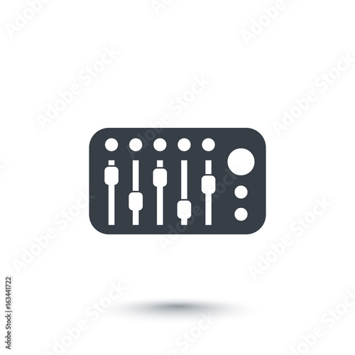 sound mixer icon on white