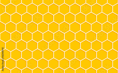 Honeycomb Seamless Pattern. Geometric Hexagons Background