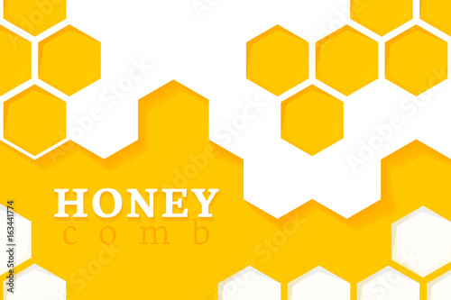 Honeycomb Background. Vector Illustration of Geometric Hexagons Background photo