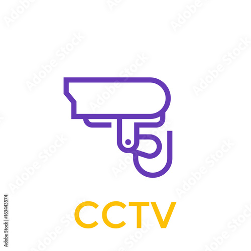 cctv icon, linear style