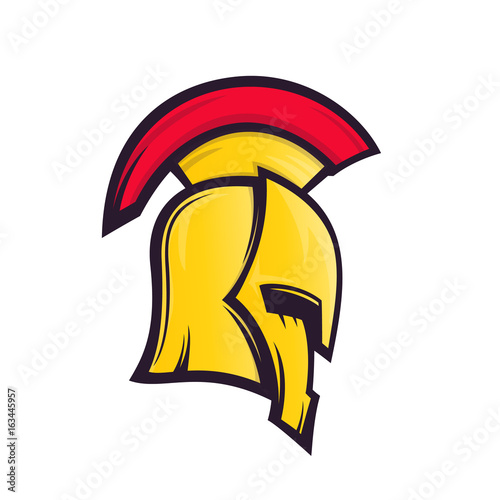 spartan helmet vector illustration