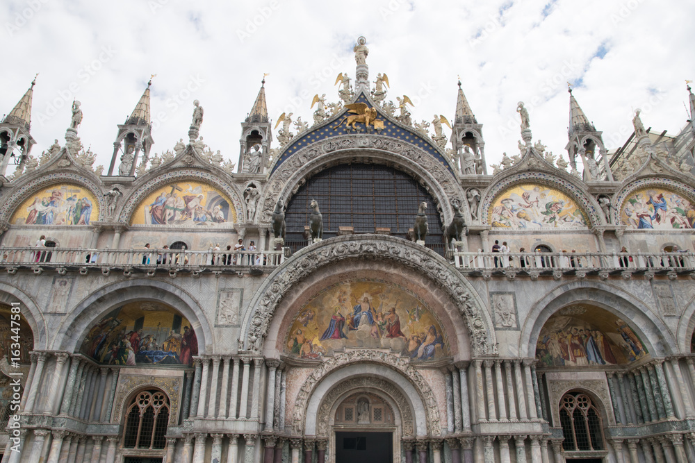 The Patriarchal Cathedral Basilica of Saint Mark at the Piazza San Marco in Venice, Italy