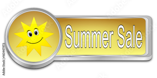 Summer Sale Button - 3D illustration
