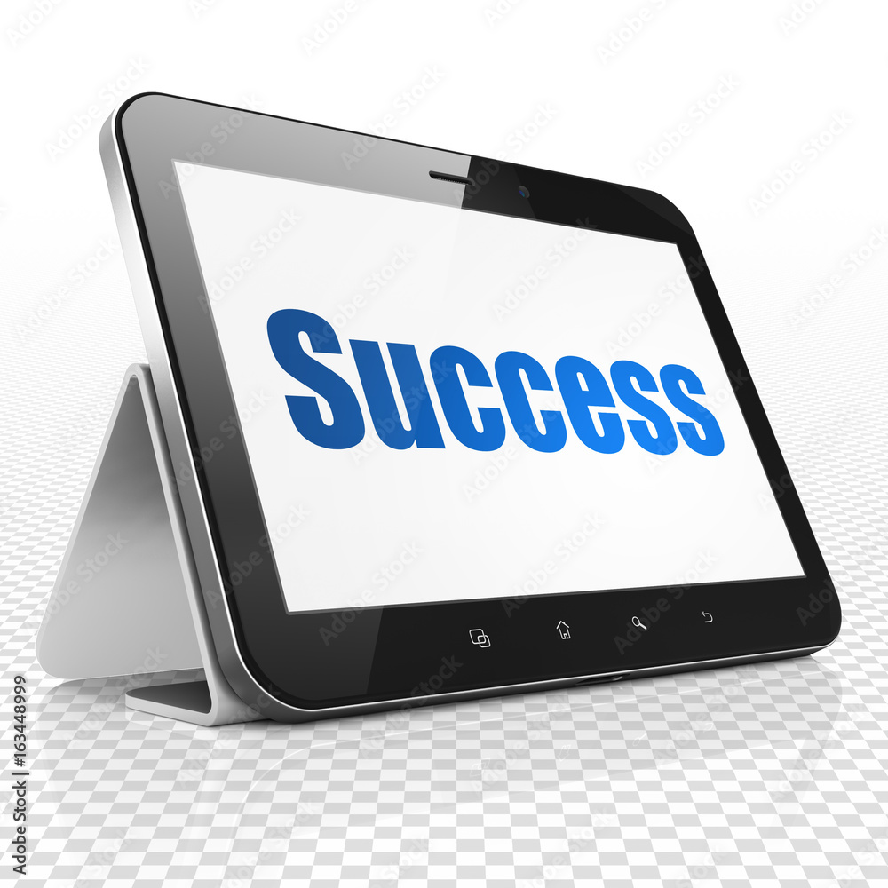 Business concept: Tablet Computer with Success on display Business concept: Tablet Computer with Success on display