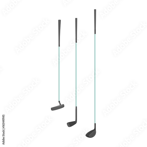 Sport golf clubs cartoon vector Illustration