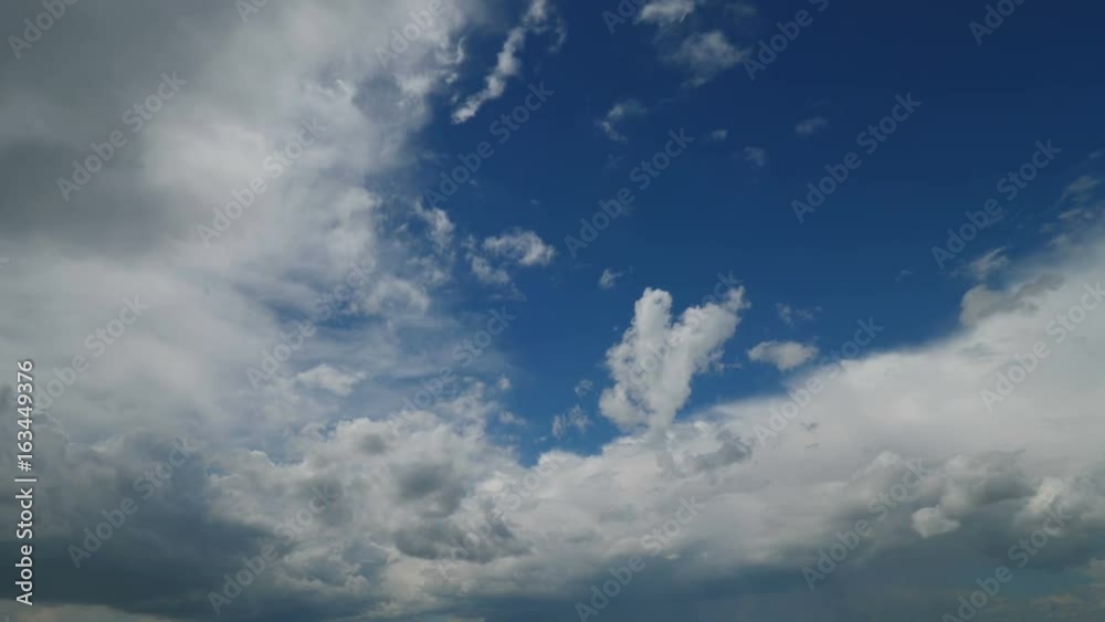 Clouds passing over a deep blue sky. Time lapse
Clouds passing over a deep blue sky. Time lapse