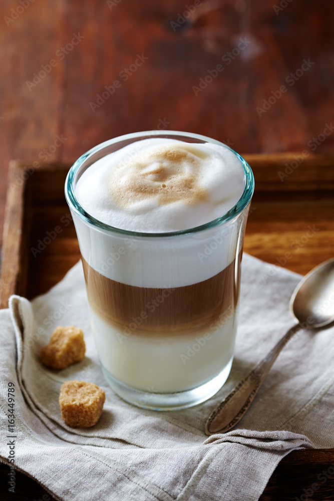Glass of Latte Macchiato Glass of Latte Macchiato