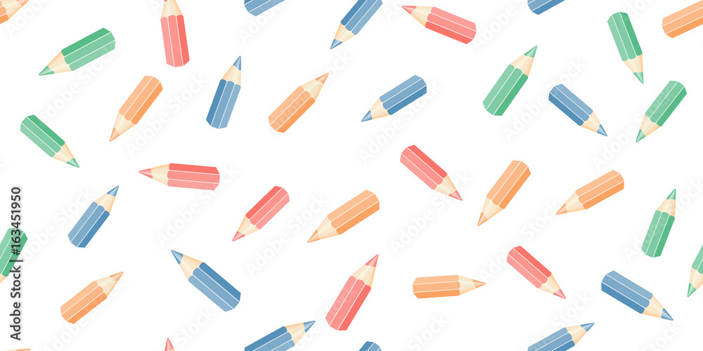 multicolored pencils on white multicolored pencils on white