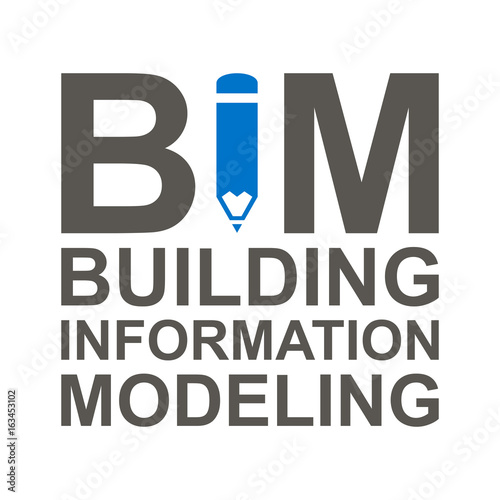 BIM Vector Icon. Building Information Modeling Illustration.