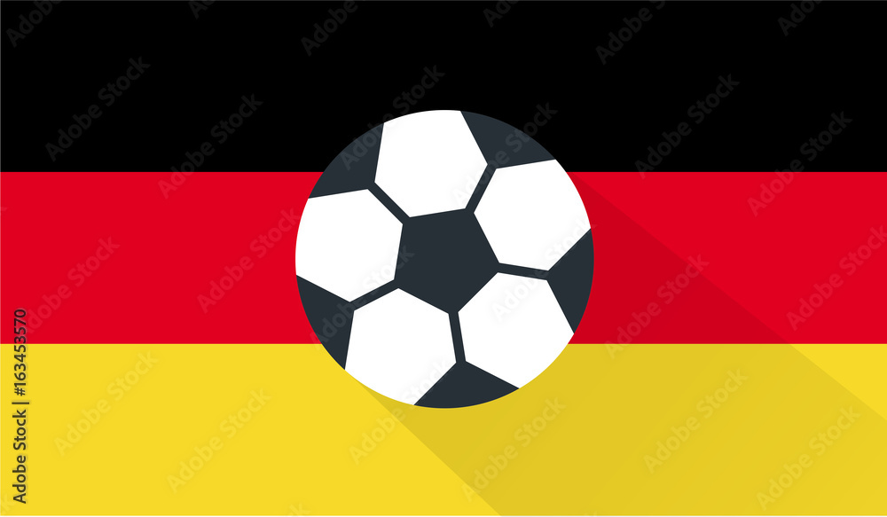 vector football / soccer ball on germany flag background vector football / soccer ball on germany flag background