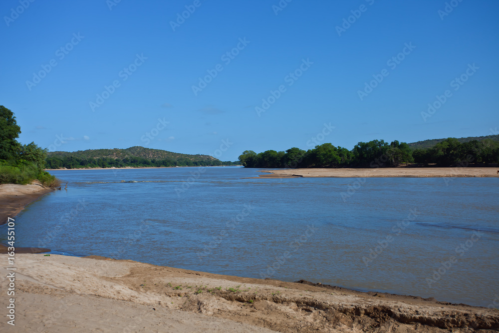 River Limpopo on the border of South Africa and Zimbabwe.