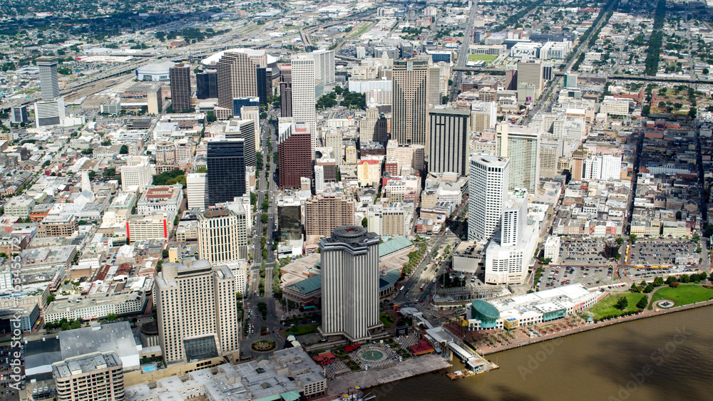Fototapeta premium Aerial view of Downtown, New Orleans, Louisiana
