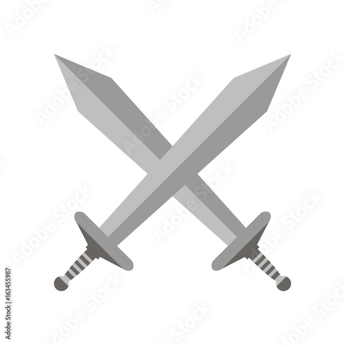 Swords crossed vector icon