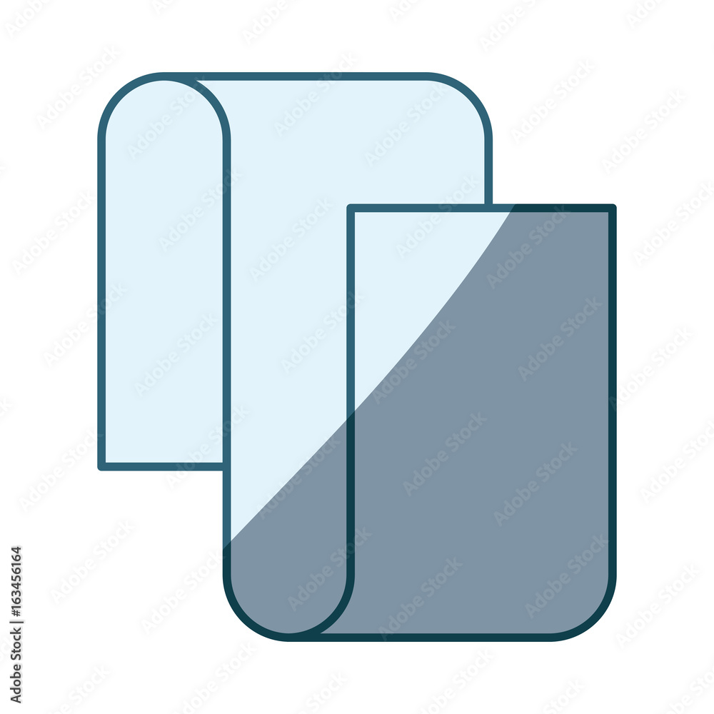 blue shading silhouette of continuously long sheet in closeup vector illustration blue shading silhouette of continuously long sheet in closeup vector illustration