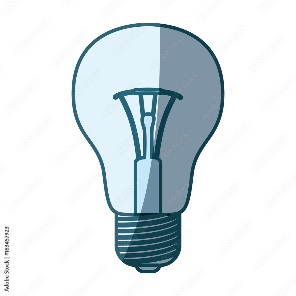 blue shading silhouette of light bulb icon vector illustration blue shading silhouette of light bulb icon vector illustration