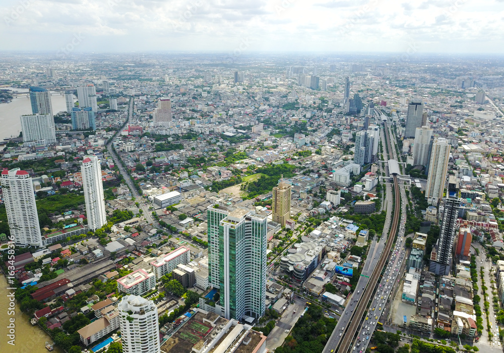 Bangkok aerial view from the drone Bangkok aerial view from the drone