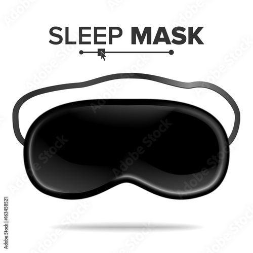 Sleep Mask Vector. Isolated Illustration Of Sleeping Mask Eyes. Help To Sleep Better