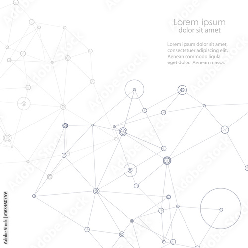 Molecule structure vector background