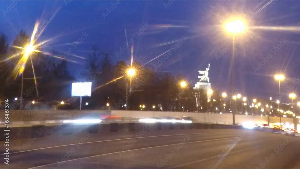 movement of cars in the evening timelapse movement of cars in the evening timelapse