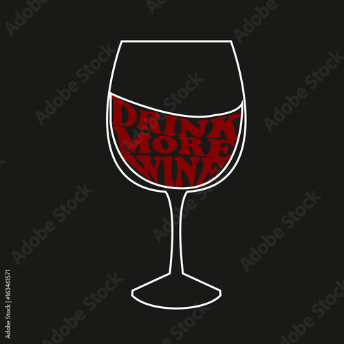 Hand drawn typography poster. Inspirational vector typography.,Drink More.