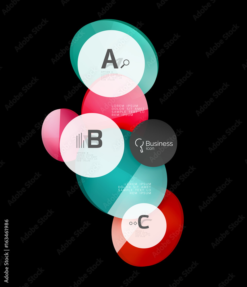 Vector glossy glass circles speech bubble on black Vector glossy glass circles speech bubble on black