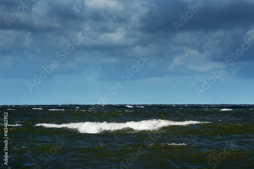Stormy day by Baltic sea.