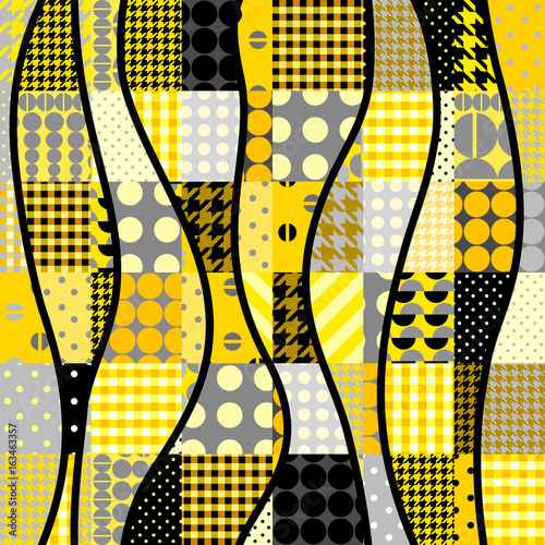 Seamless background pattern. Geometrical pattern in a patchwork style.