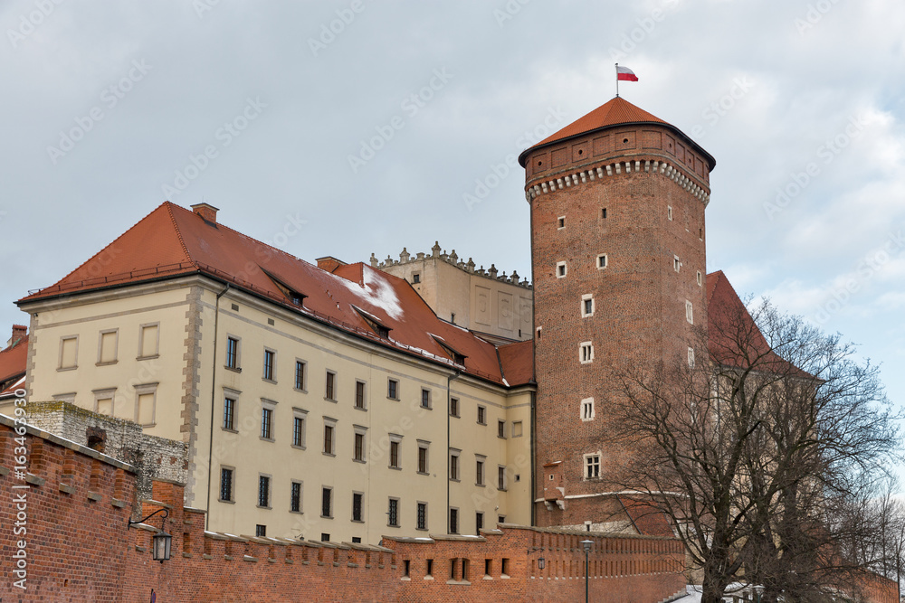 Wawel Royal castle Senator tower in Krakow, Poland.