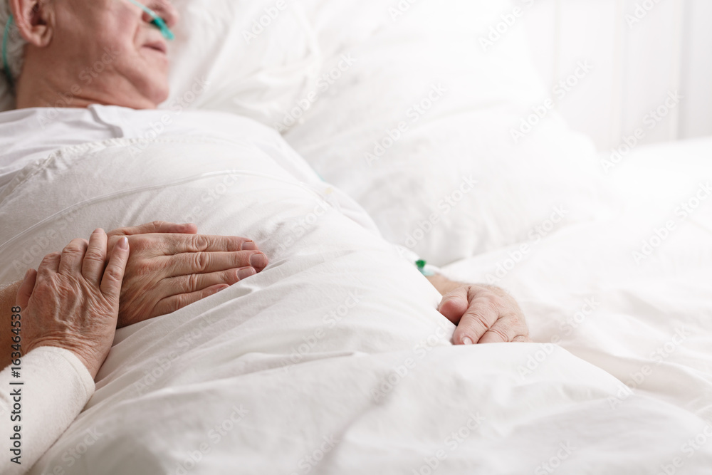 Sick man in hospital Sick man in hospital