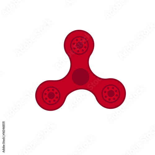 Red spinner, vector illustration