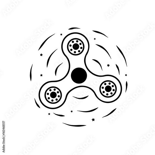 Rotating spinner, vector illustration