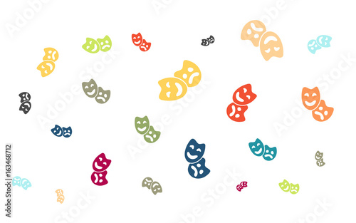 Viele bunte Schauspiel - Masken