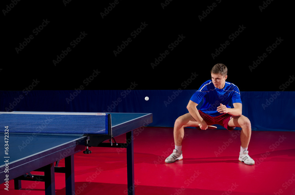 Young table tennis player