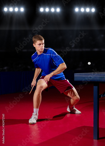 Young table tennis player