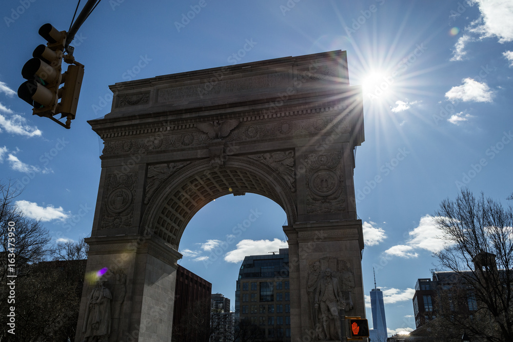 Fototapeta premium Arch in Washington Square park in Greenwich village in NYC