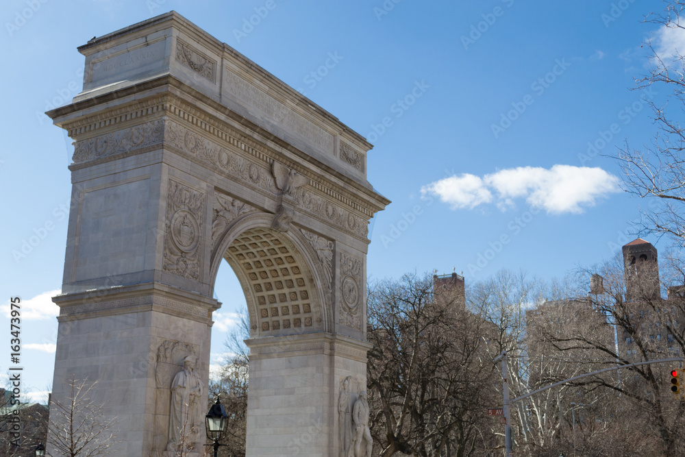 Arch in Washington Square park in Greenwich village in NYC