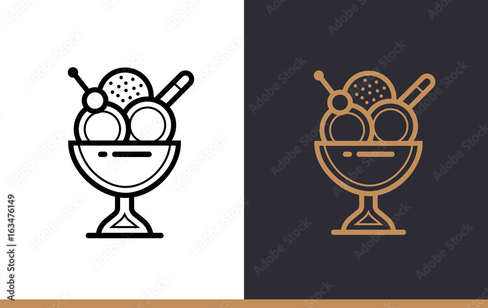 Unique linear icon of bakery, cooking. Suitable for print media, info graphics and web design Unique linear icon of bakery, cooking. Suitable for print media, info graphics and web design