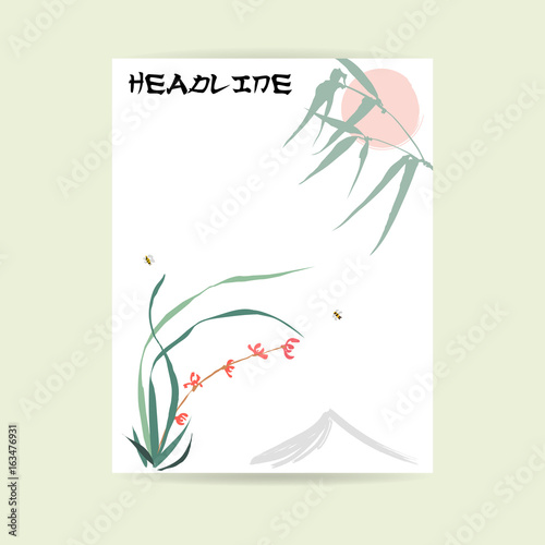 Floral flyer design.