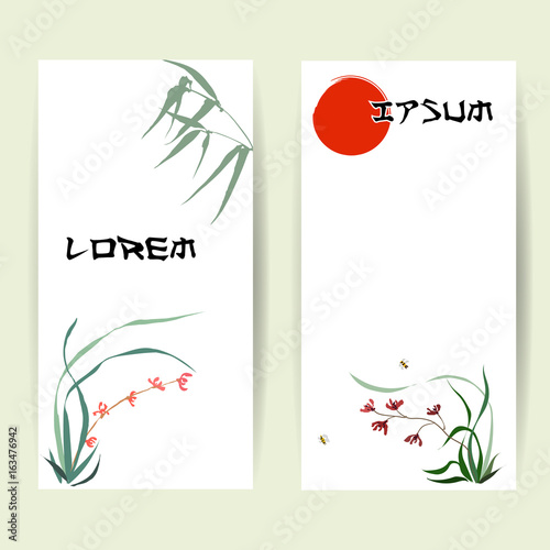 Two templates of vertical banners.