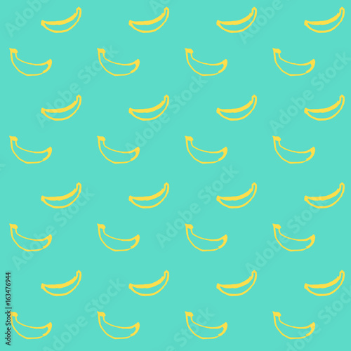 Banana Fruit Brush Seamless Pattern
